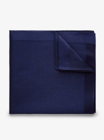 John Henric Men's Dark Blue Pocket Square Cotton Size Onesize