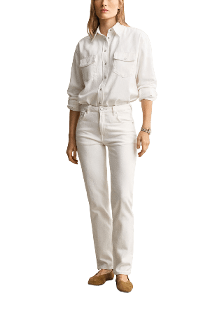 GANT Denim Shirt Skjortor Dam Vit 38