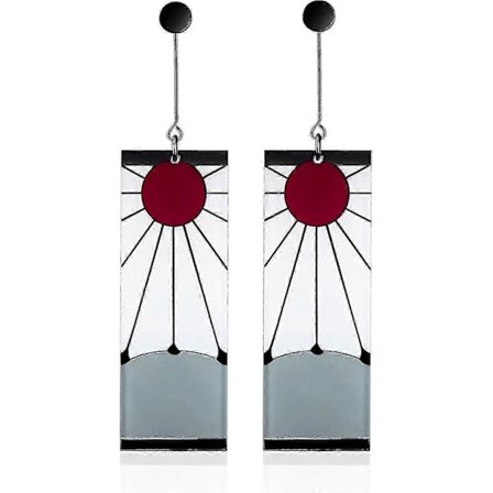 925 Sterlinghopea Tanjiro Korvakorut, anime Demon Slayer Cosplay Tanjiro Mustat Korvakorut Korvakoru Kimetsu No Yaiba Hanafuda Halloween Miehille 