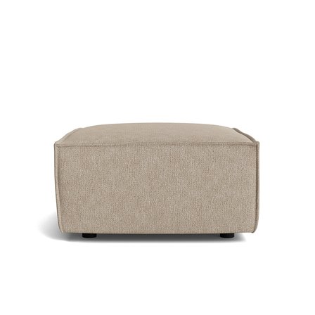 Lyon Pouf Hocker Moderner Sitzkomfort 98x86x44cm Aragon Grau/Beige Stilvolles Design für Ihr Zuhause Bequeme Polsterung Zeitloser Look