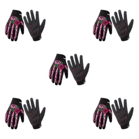 1/2/3/5 multifunktionella vintermotorcykelhandskar för breda pink M 5Set