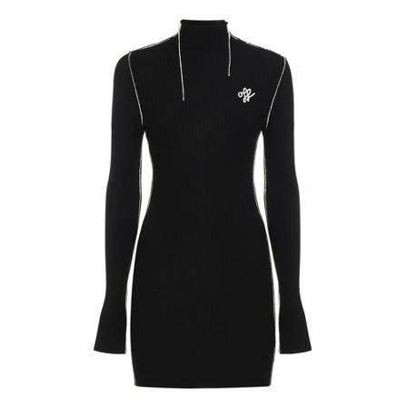 Off White, Short Dresses Zwart, Dames, Maat:M