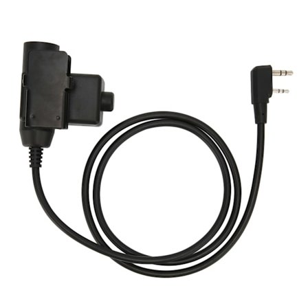 U94 PTT System Militär Adapter 2 Pin 3.5 mm Headset Adapter för Baofeng Serien Walkie Talkies