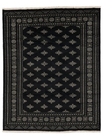 Pakistan Buchara 2Ply Teppich Orientalischer Schwarz/Dunkelgelb (Wolle, Pakistan)