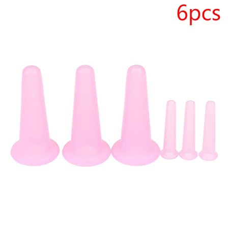 6 st Burkar Vakuum Koppning Massage Koppar Ventosa Celluliter Sugkoppar Ansiktsmassageburkar Anti Celluliter för Kroppen