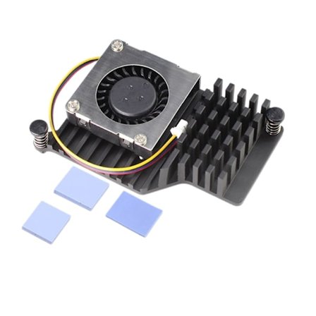 För RPi 5 Active Coolers Fläkt Kylfläns Stöd PWM Hastighetskontroll Kylfläns Radiator
