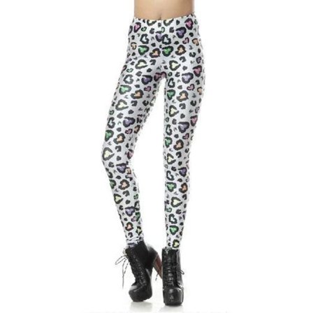 Vilda Leopard Hjärtan Leggings