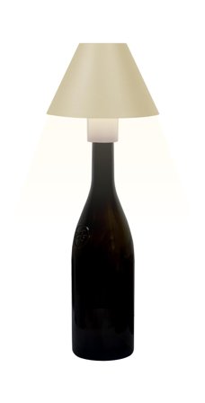 SYNERGY table lamp rechargeable battery for bottles, outdoor IP54, touch switch dimmable, yellow