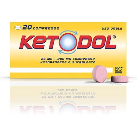 Ketodol 20 Compresse 25mg+200mg RM