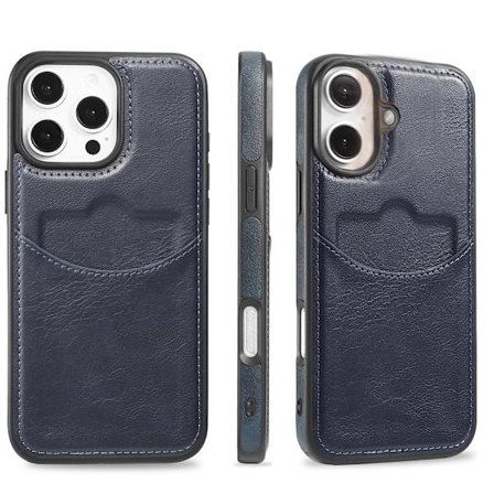 iPhone 16 - Elegant Leman skydd med kortfack