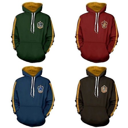 Unisex Harry Potter Slytherin hettegenser