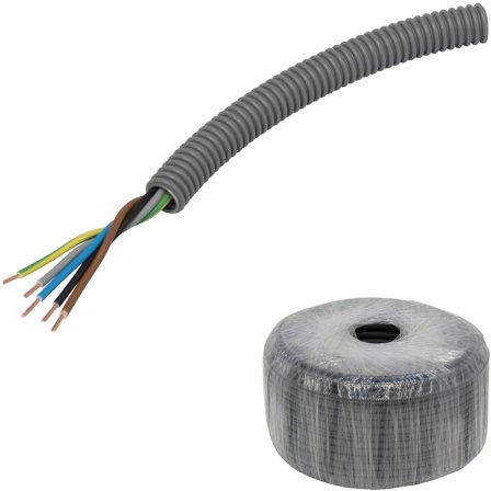 Pipelife FQ PowerFlex Kabel forhåndslagt, tvinnet 16 mm x 100 m, 5G 1,5 mm², Stikkontakter & kabler