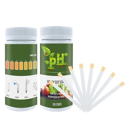 Maan pH-testipaperisarja 200 testiliuskaa (3,5–9 alue) puutarhan, kodin, nurmikon ja vihannesten viljelyn testaamiseen