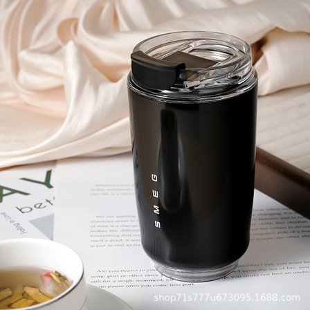 352 ml isoleret kaffekrus, lækagesikker rejsekrus med låg, egnet til både varme og kolde drikke (LGL)