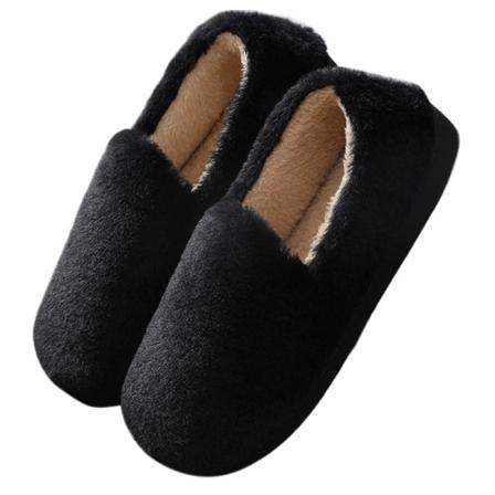 Damer Med Stängd Tå Låg Topp Mamma Skor Fuskpäls Loafer Tofflor