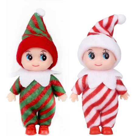 Julebaby Elf Dukke For Gutter & Jenter, Juletilbehør Mini Baby Elf Dukke Nyhet Leke, For Barn Jul Nyttår Gave