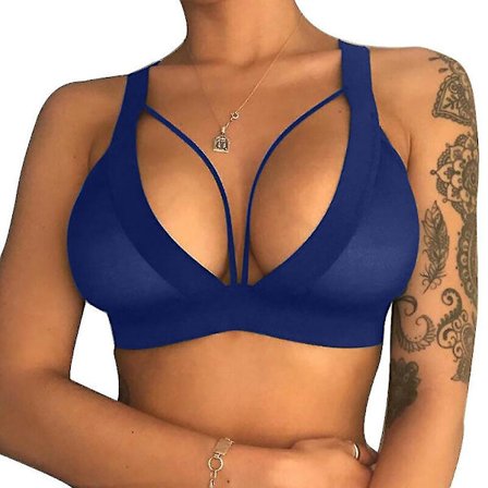 Kvinners Sexy Strappy Lingerie BH Topp Push Up Bralette Undertøy