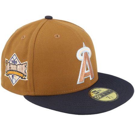 New Era - MLB Brun fitted Keps - Los Angeles Angels Lazy Sunday 59FIFTY Brown/Navy Fitted @ Hatstore