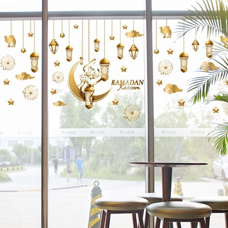 Eid Mubarak Fönsterklistermärken Väggdekaler C C