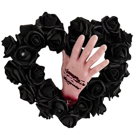 1-pack Halloween Blodig Hand Vinranka Krans Spökhus Ho