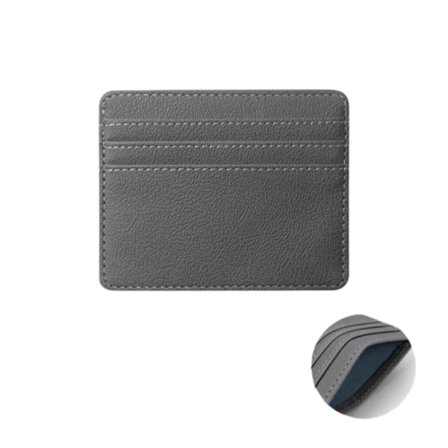 Bærbar kreditkortlomme med RFID-beskyttelse Gray