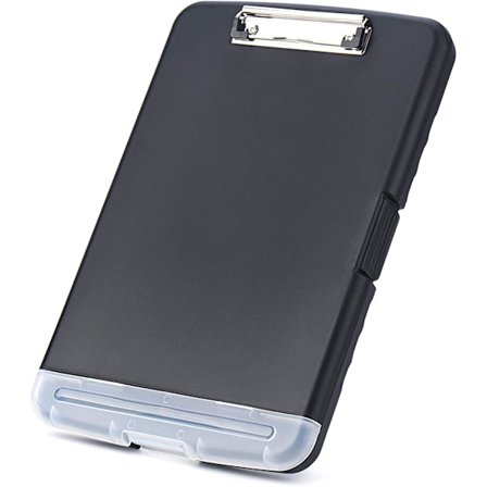 Opbevaringsboks med plastik clipboard og separat penrum, fantastisk til skole og arbejde