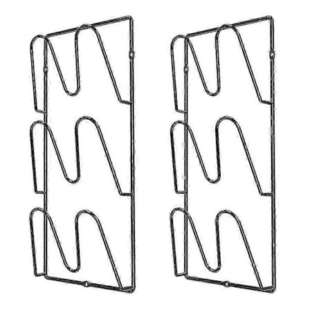 2-pakning Grytelokkholdere for kjøkkenskap - Veggmontert eller dør-montert lokkorganiseringsstativ