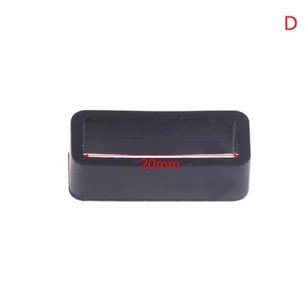 7 størrelse svart silikon klokkerem Holdebøyleløkke gummi Bu