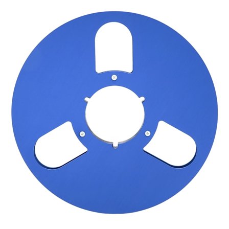 1/4 10 tommers tom spole i aluminiumlegering med 3 hull, åpen spolelydbånd, tom spole, åpningsmaskindel for TEAC, blå