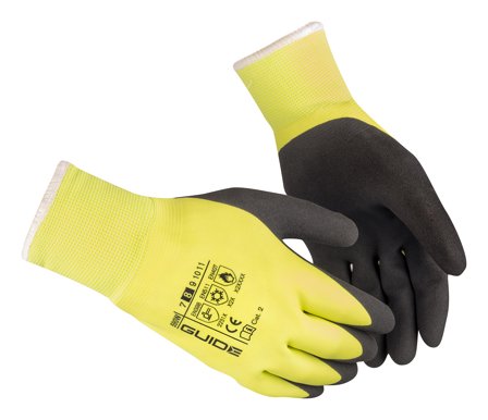 Guide Gloves 590W Handske latex, fodrad, vattentät 8, Arbetskläder