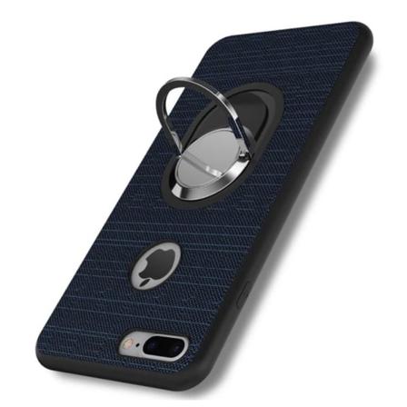 Iphone 5/5s/se - Stilrent Silikonskal Med Ringhållare Floveme Blå