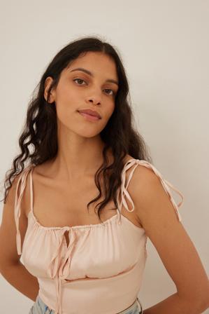 NA-KD Party Haut satin - Tops habillés - Beige - EU 42