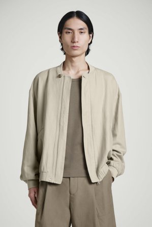 COS Linen Bomber Jacket in Beige - Men