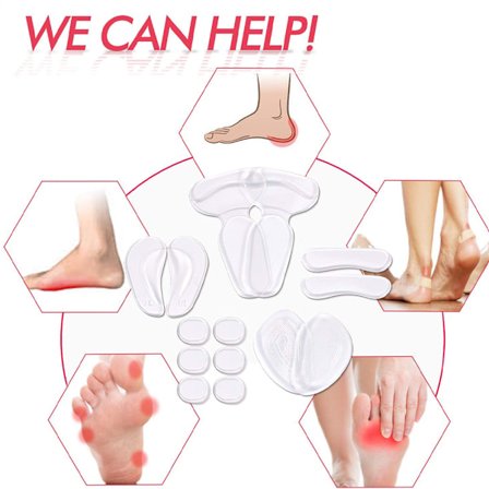 Skydd för klackar till för stora skor, 14 st innersulor