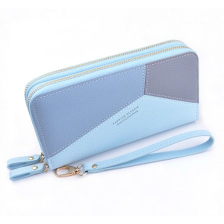 Pung Dame Dobbelt Lynlås Stor Pung