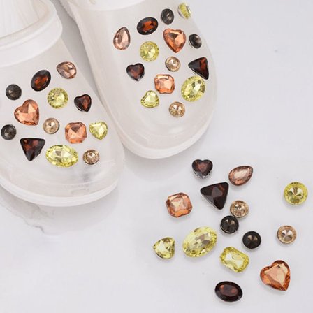 28 stk rhinestone sko Spenne klips Sko dekorasjonsklemmer A A