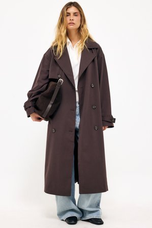 NA-KD Oversize-Trenchcoat - Trenchcoats - Braun - EU 38
