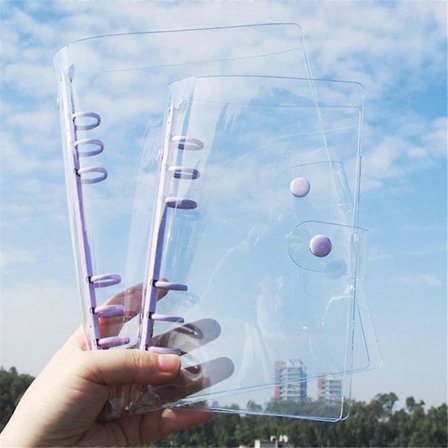 6-hulls permer Journal Cover Løsblad Perm (A5, Lilla)