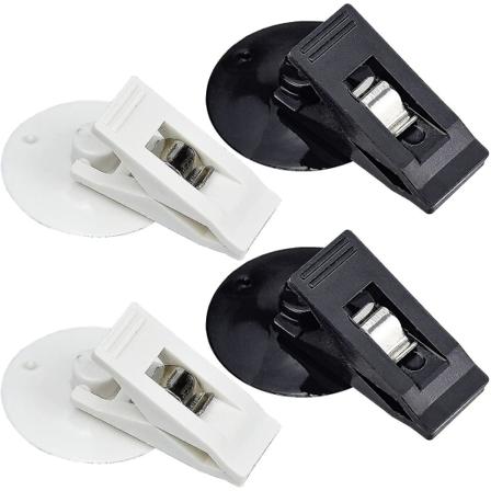 2 stk parkeringsbillett holder med sugekopp, notatblokkholder, plastkortholder, hvit / svart, bil frontruteholder, billetter, klips for parkering