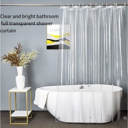 Transparent avskiljande damm gardin dusch