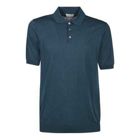 Ballantyne Polo Neck Sweater Plain Blå, Herre