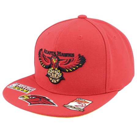 Mitchell & Ness - NBA Röd snapback Keps - Atlanta Hawks Front Face Red Snapback @ Hatstore