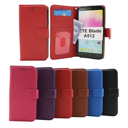 New Standcase Wallet ZTE Blade A512 (Svart)