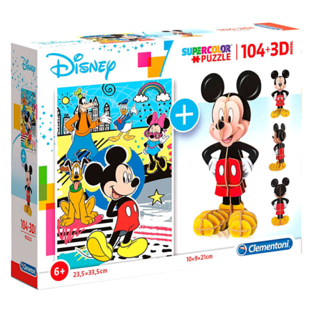 Disney Mickey 104 + 3d Puzzle 104pcs