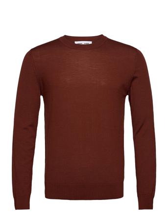Flemming Crew Neck 3111 Neulepaita Pyöreä Kaula-aukko Punainen Samsøe Samsøe