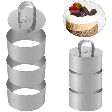 6 stk Bakeformersett, Rustfritt Stål Kakeringer Kakeform Bakeform (LGL)