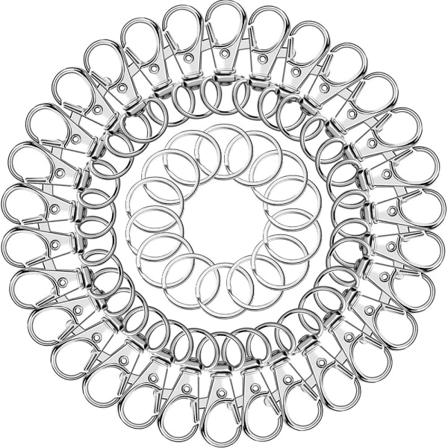 10 st silver nyckelringar roterande kortkrok hummernyckelhänge