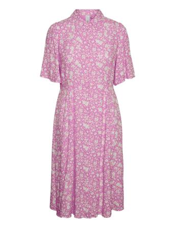 Yasstelli 2/4 Midi Shirt Dress S. Purple YAS