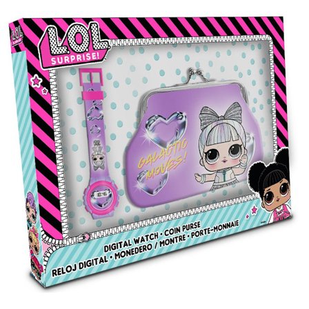 Lasten LOL Surprise digikello ja yhteensopiva lompakko
