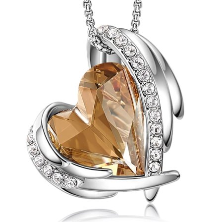 Halsband med hjärthänge i silver- och roséguldfärgad ton för kvinnor